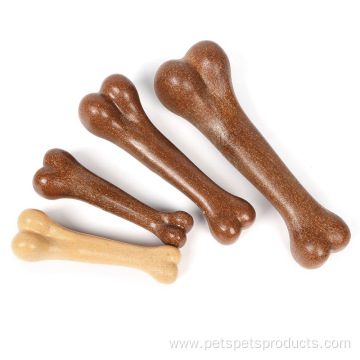 Bone Shape Pet Toys Beef Molar Training Wood